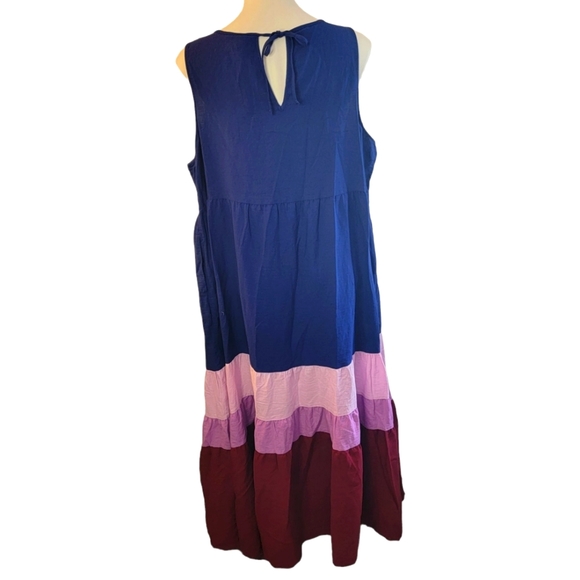 Ava & Viv Sleeveless Colorblock Tiered dress - Picture 5 of 12